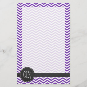 Druif Paarse Chevron strepen; Krijtbord look Briefpapier