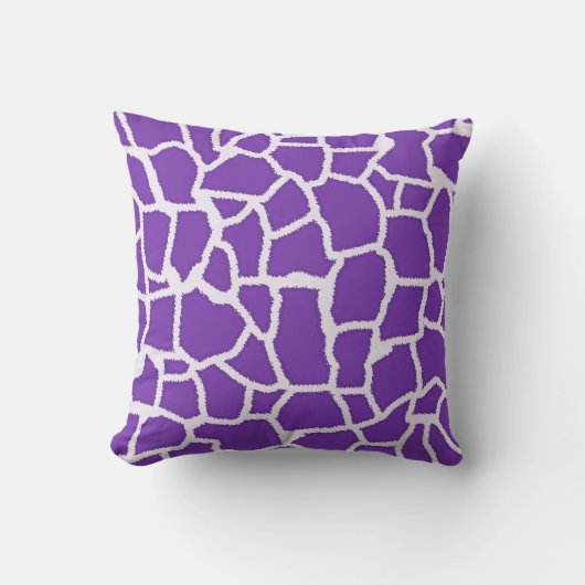 Druif Paarse Giraffe Dierenprint Kussen (Voorkant)