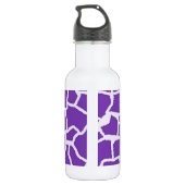 Druif Paarse Giraffe Dierenprint Waterfles (Achterkant)