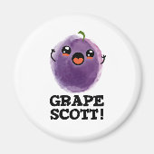 Druif Scott Grappig Fruit Grape Pun Magneet (Voorkant)