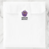 Druif Scott Grappig Fruit Grape Pun Ronde Sticker (Tas)
