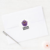Druif Scott Grappig Fruit Grape Pun Ronde Sticker (Envelop)