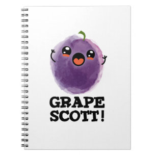 Druif Scott Grappige Fruit Druif Woordspeling Notitieboek