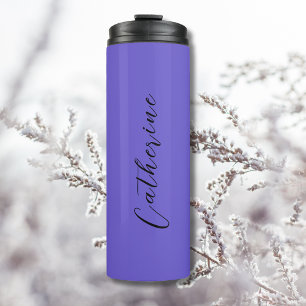 Druif Zwart Elegant Minimaal Op Maat Thermosbeker
