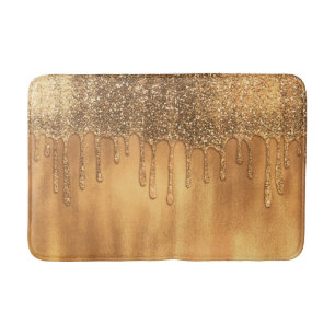 Druipend in Gouden Honing Glitters Mooie Druppels Badmat