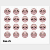 druipend rosegold wimpers kroon make-up lash gemaa ronde sticker (Vel)