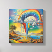 druipende regenboog canvas afdruk (Voorkant)