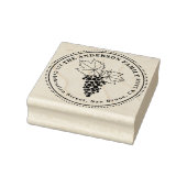 Druiven | Aangepaste familienaam & Rond Terugkeera Rubberstempel (Stempel)