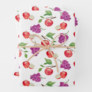 Druiven en Appels Fruit Liefhebber Inpakpapier Vel