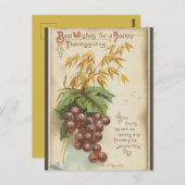  druiven en bladeren Thanksgiving Briefkaart (Voorkant / Achterkant)