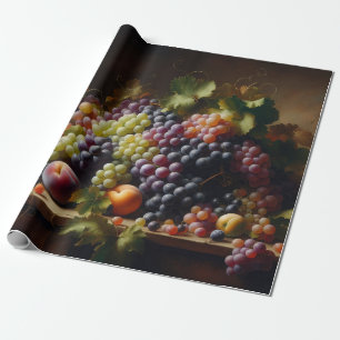 Druiven en Fruit Stilleven Schilderen Cadeaupapier