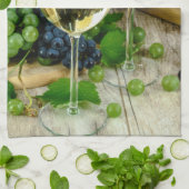 Druiven en wijn keukenhanddoek (Gevouwen)