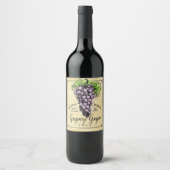  druiven gepersonaliseerd zelfgemaakt rood wijn etiket (Voorkant)