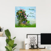 Druiven, Honeysuckles & Hummingbird Poster (Thuiskantoor)