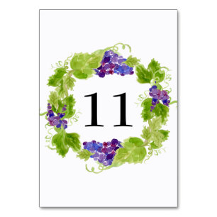 Druiven op de Vine Tafelnummer Kaart