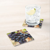 Druiven op de wijn vierkante kartonnen onderzetter (Insitu)