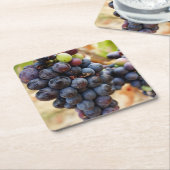 Druiven op de wijn vierkante kartonnen onderzetter (Schuin)