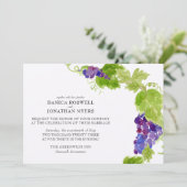 Druiven op de Wijnstok bruiloft uitnodiging (Staand voorkant)