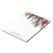 Druiven op de wijnstok van het bureau van notitieblok (Gedraaid)