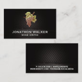 Druiven op de wijnstok visitekaartje (Voorkant / Achterkant)