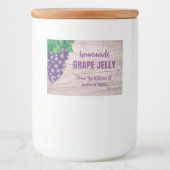  druiven op rustieke schuur houten achtergrond voedselcontainer etiket (Voorkant)