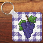 Druiven op White Violet Pset Sleutelhanger (Voorkant)