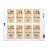 Druiven Retro Wijn Etiket met Kisses (Full Sheet)