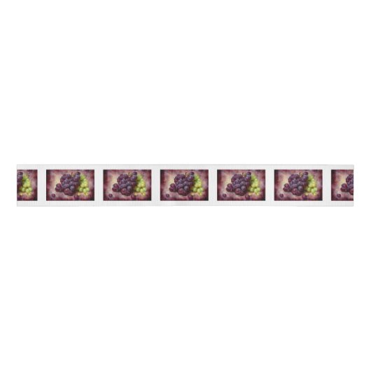 Druiven rood en groen grosgrain lint (Voorkant)