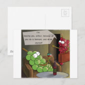 Druiven Scheiden Grappig Briefkaart (Voorkant / Achterkant)