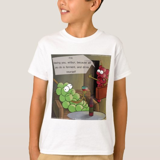 Druiven Scheiden Grappig T-shirt (Voorkant)