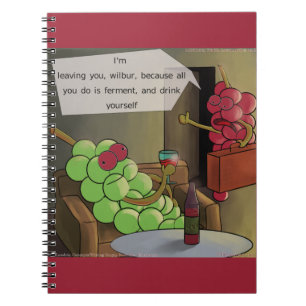 Druiven Scheidingen Grappig Notitieboek