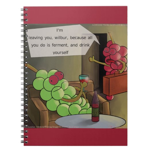 Druiven Scheidingen Grappig Notitieboek (Voorkant)