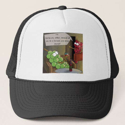 Druiven Scheidingen Grappig Trucker Pet (Voorkant)