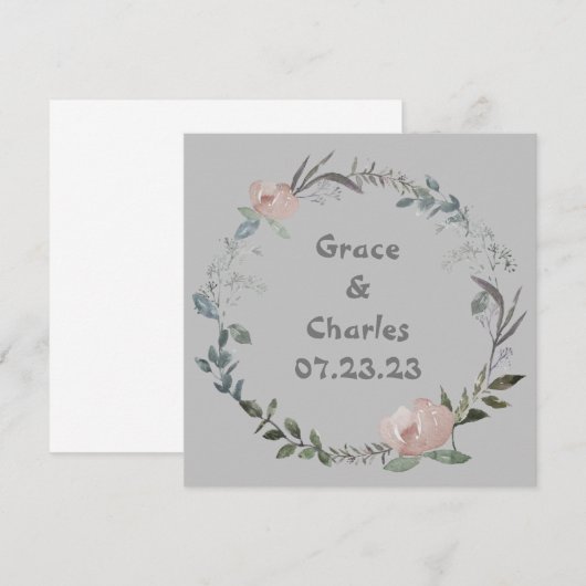 Druiven voor wijnbloemen Persoonlijk Rood Wit Kaart (Voorkant / Achterkant)