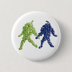 Druiven vrienden ronde button 5,7 cm