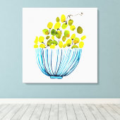 Druiven waterverf Art Fruit Canvas Afdruk (Insitu (Houten vloer))