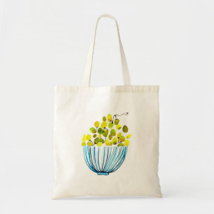 Druiven waterverf fruitillustratie tote bag