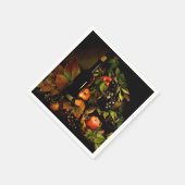 Druiven, wijn en appels servet (Hoek)