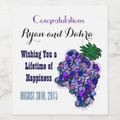 druiven wijn etiket (Enkel label)