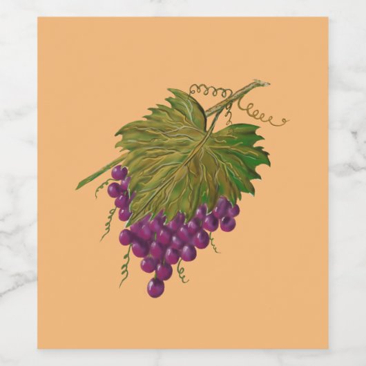 druiven wijn etiket (Enkel label)