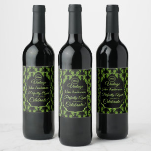 Druiven Wijnfles Drink Label Wijn Etiket
