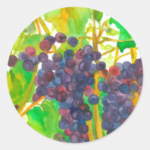 Druiven Wijngaard Fruit of the Vine Autumn Ronde Sticker