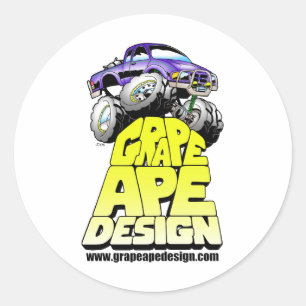 Druivenapen Ontwerp Ronde Sticker