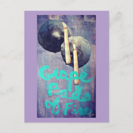 Druivenballen van Fire Collage Briefkaart