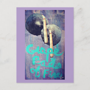 Druivenballen van Fire Collage Briefkaart