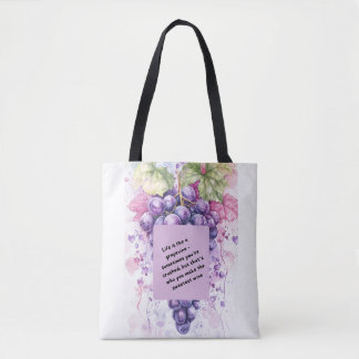 Druivencitaat Canvas tas – Vers & Inspirerend