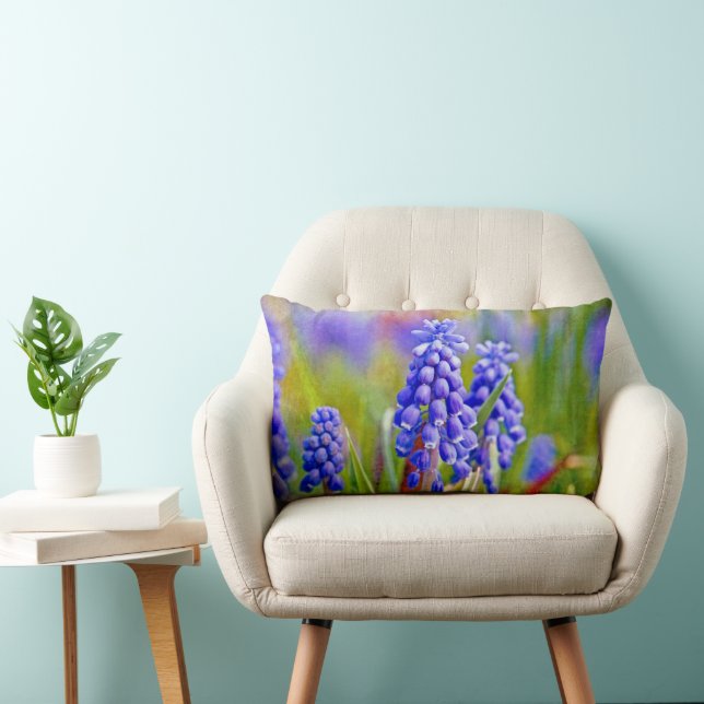 Druivenhyacinths Kussen (Stoel)
