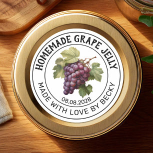 Druivenjelly inblikken sticker voor zelfgemaakte r