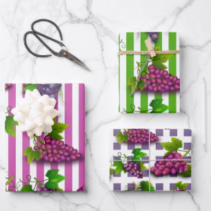 Druivenpakjes zomerfruitwijngaarden inpakpapier vel