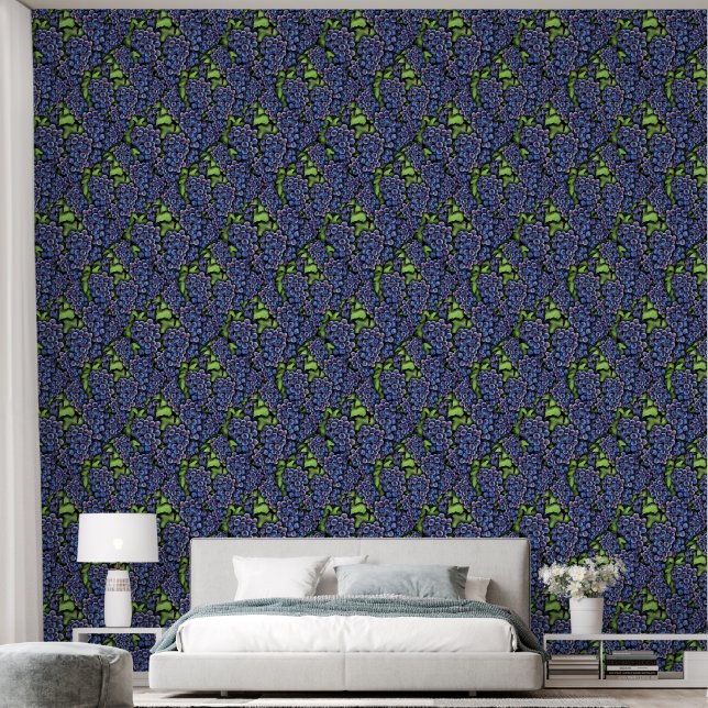 Druivenpatroon Behang (Slaapkamer)